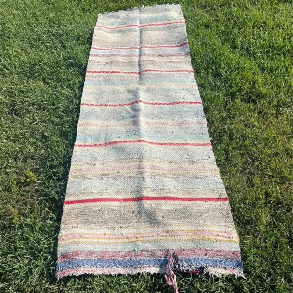 Vintage Rag Rug Runner - 9 Feet in Length! - Picture 1 of 4
